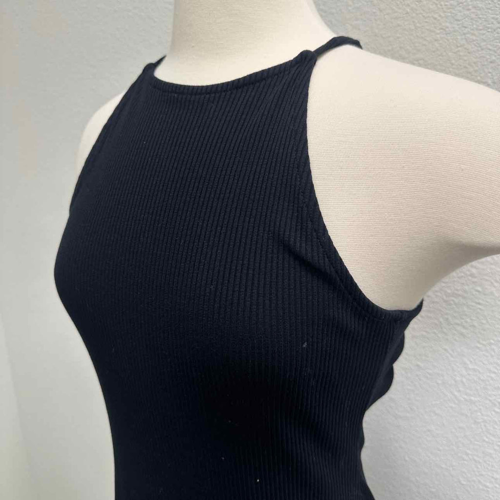 H&M Size Medium Black Open Back Fitted Dress