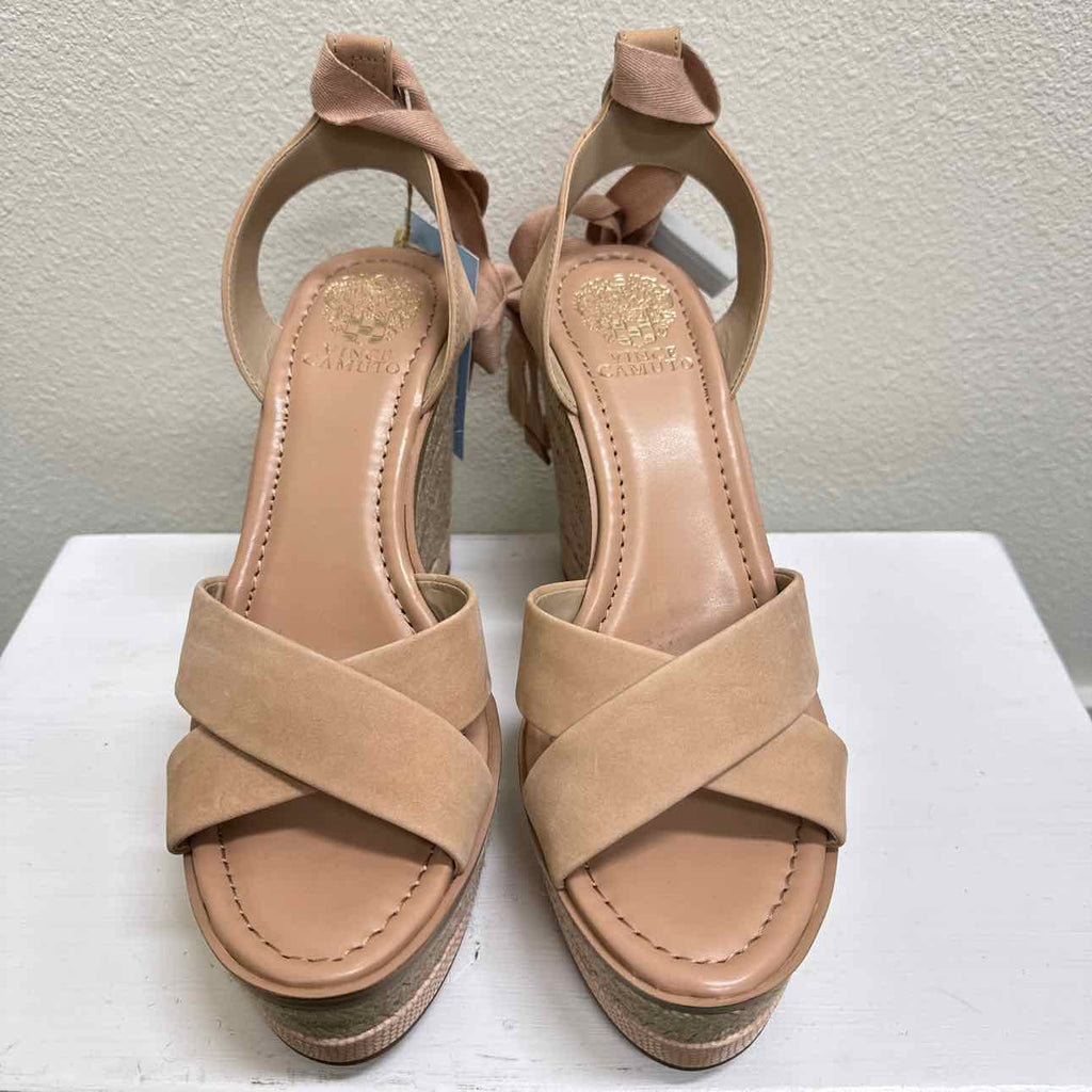 Vince Camuto Shoe Size 9 Nude Open Toed Wedge Sandals