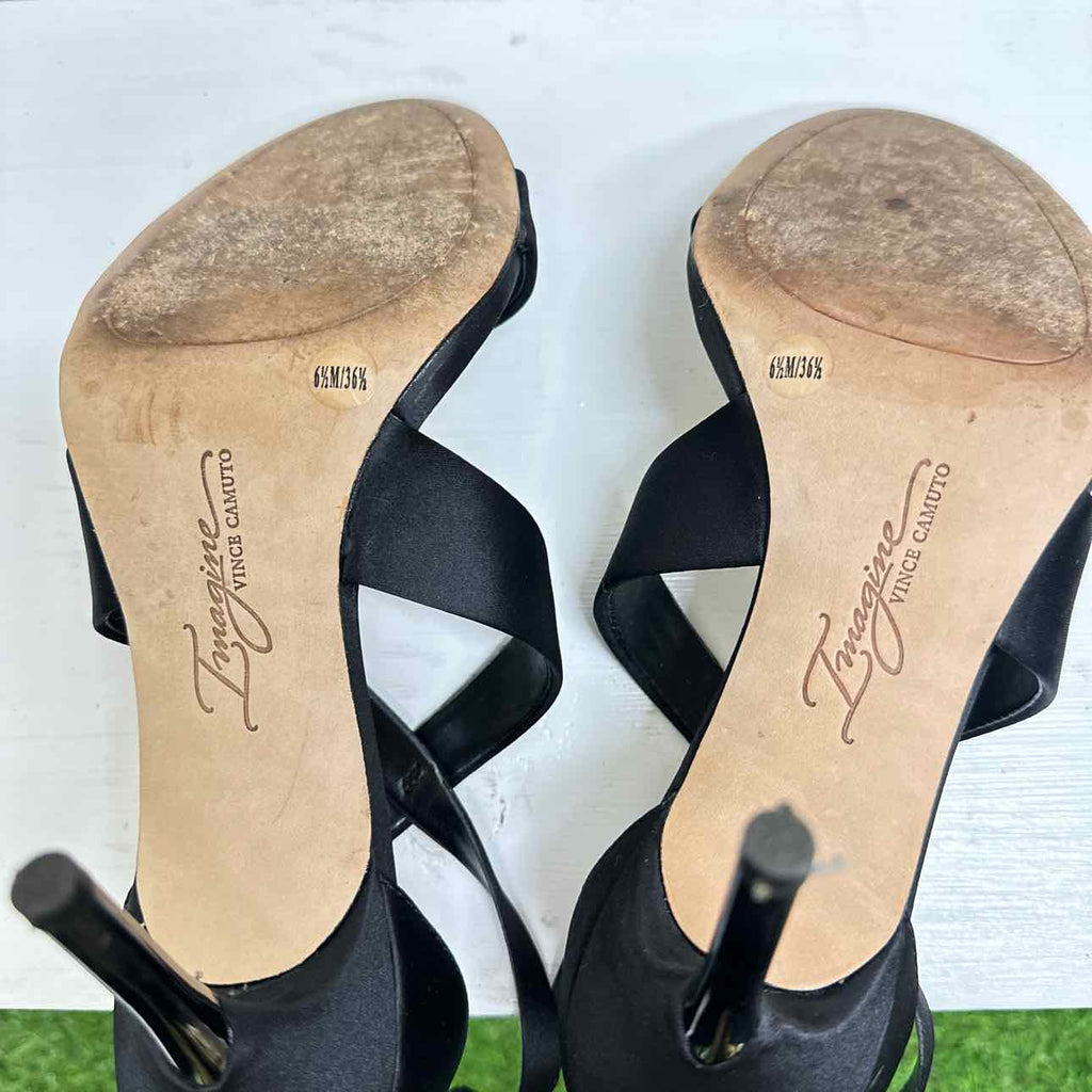 Vince Camuto Shoe Size 6.5 Black Strap Heels