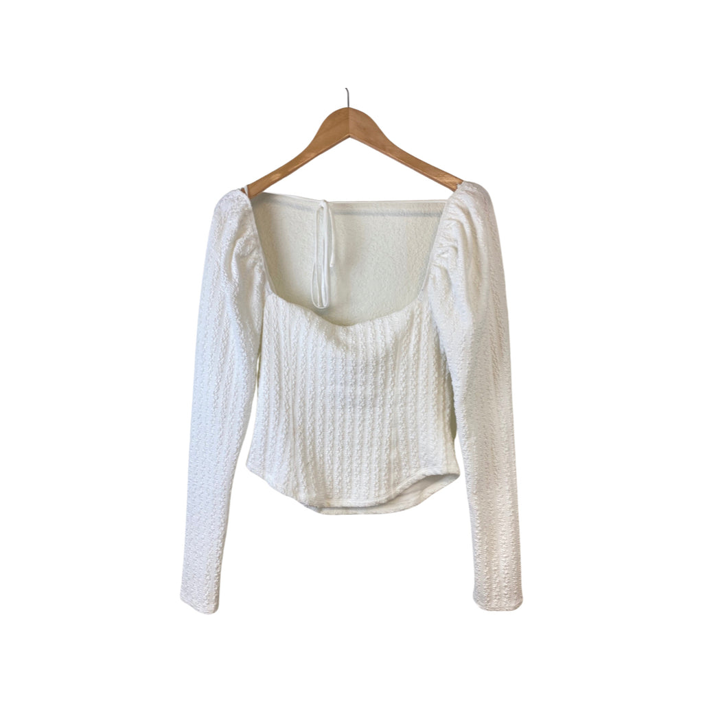 White Free People Womens Size M Blouse