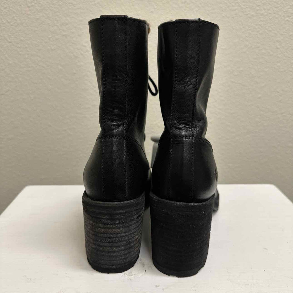 Frye Shoe Size 7.5 Black Chunky Heeled Boots
