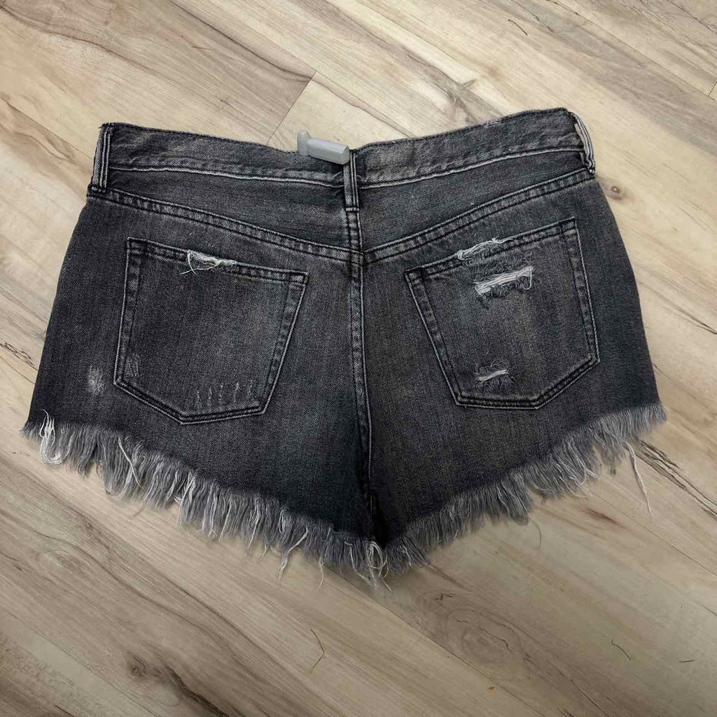 We The Free by Free People Size 29 Grey Denim Frayed Shorts
