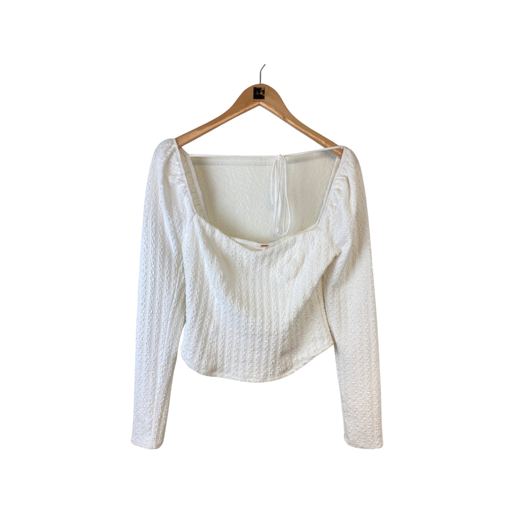 White Free People Womens Size M Blouse